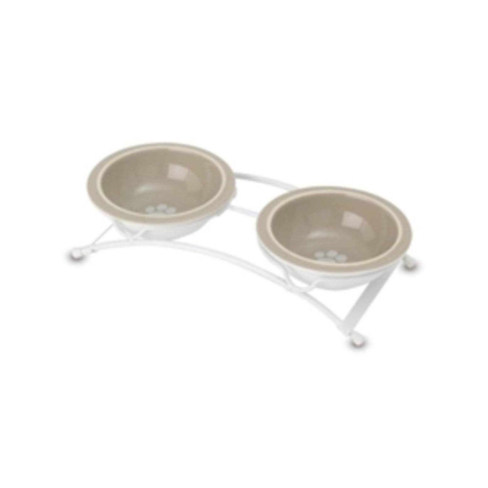 Petrageous Designs Toftee's Paws Pet Feeder - Taupe