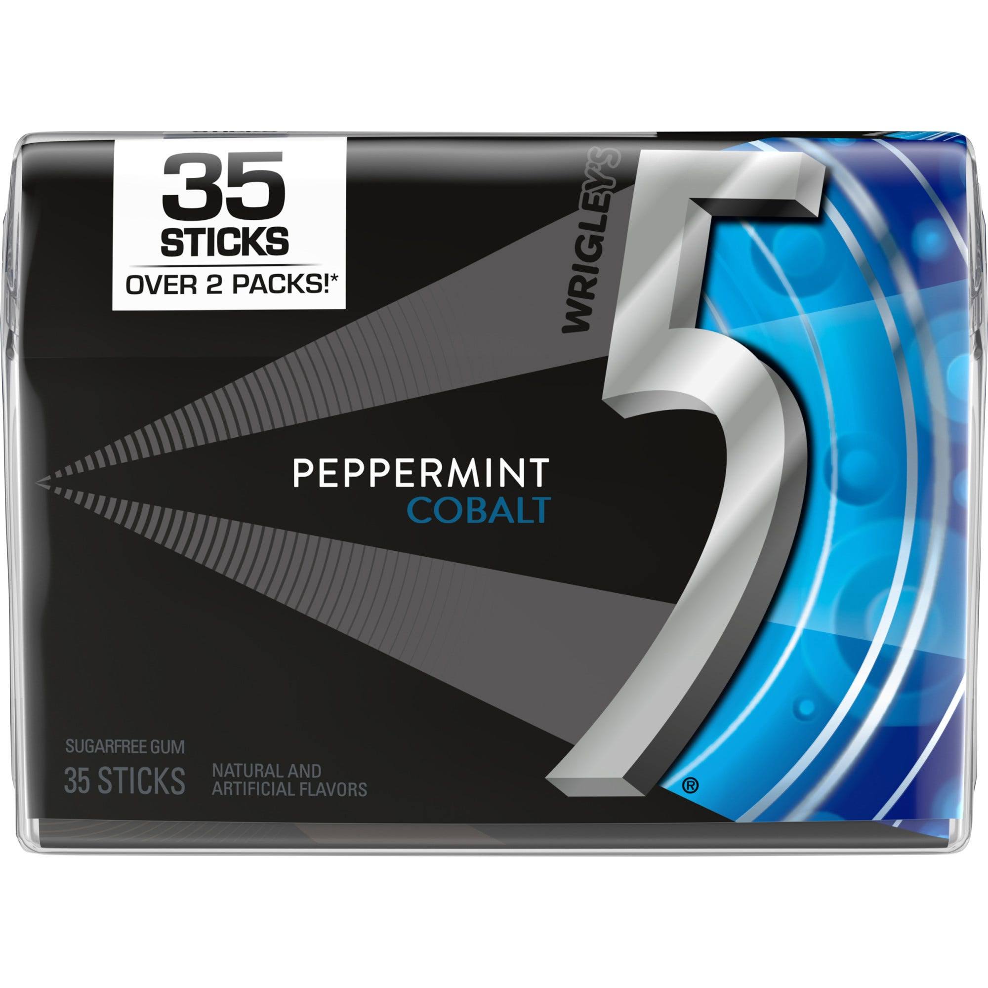 Wrigley's 5 Peppermint Cobalt Sugarfree Gum - 35 Sticks
