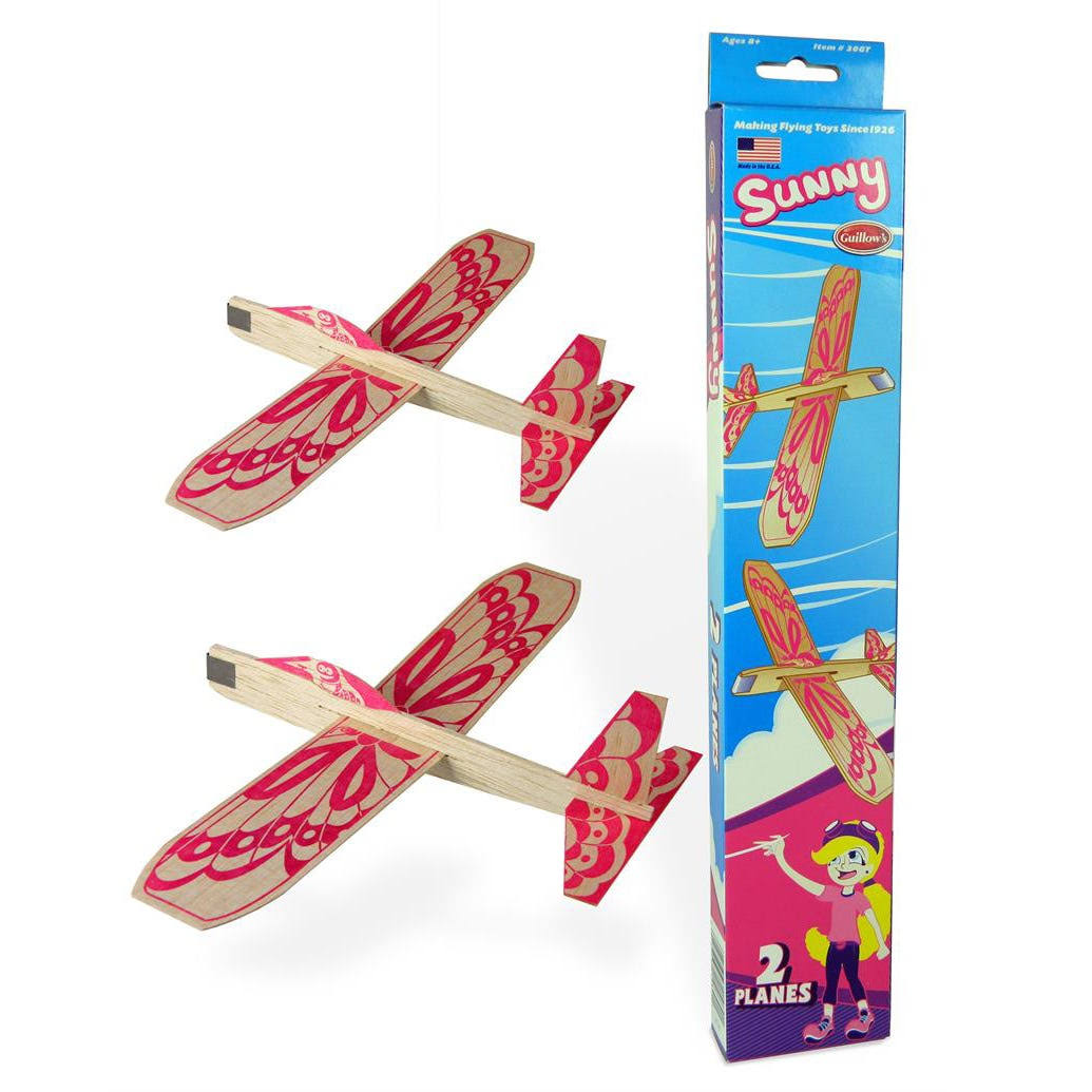 Guillow's Sunny Balsa Chuck Gliders (2 Pack) Plastic/balsa Kits RC Plane