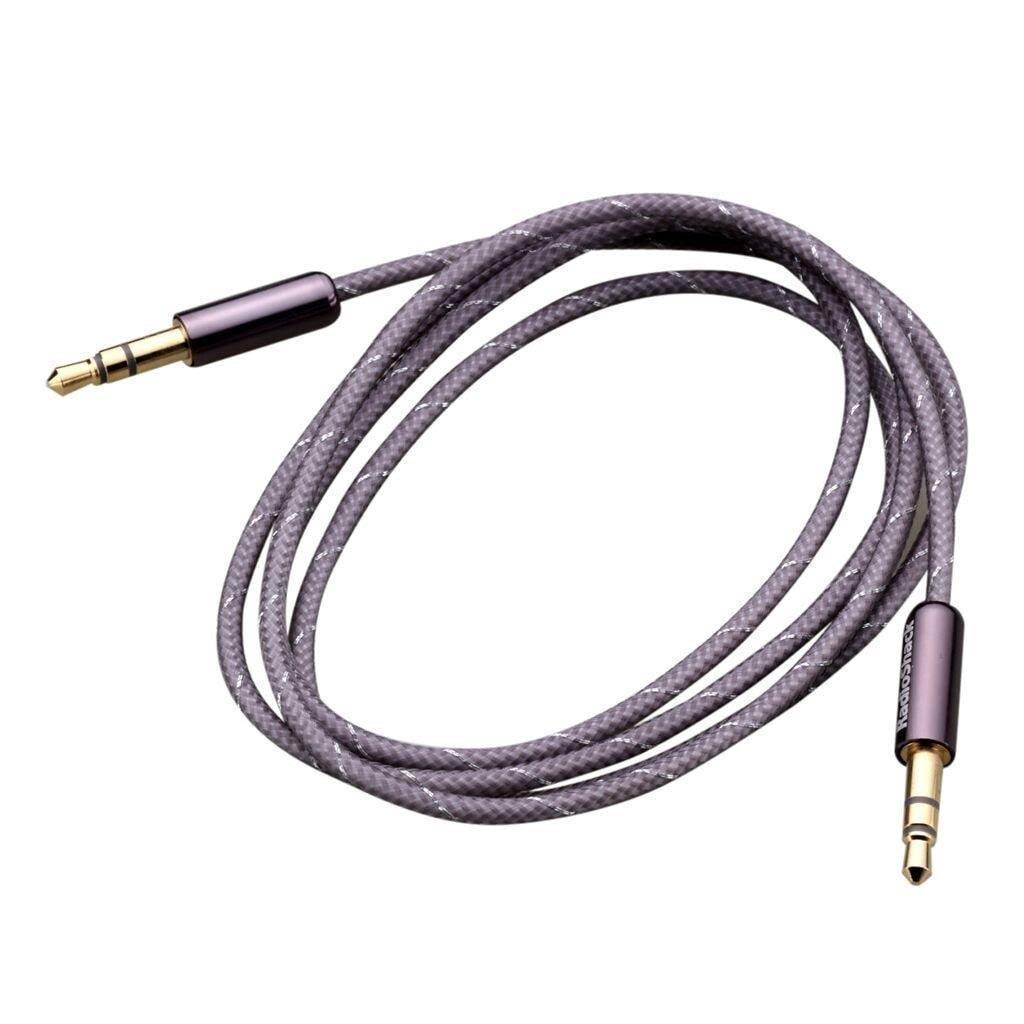 RadioShack 3-Foot 1/8 to 1/8 Braided Stereo Audio Cable (Silver)