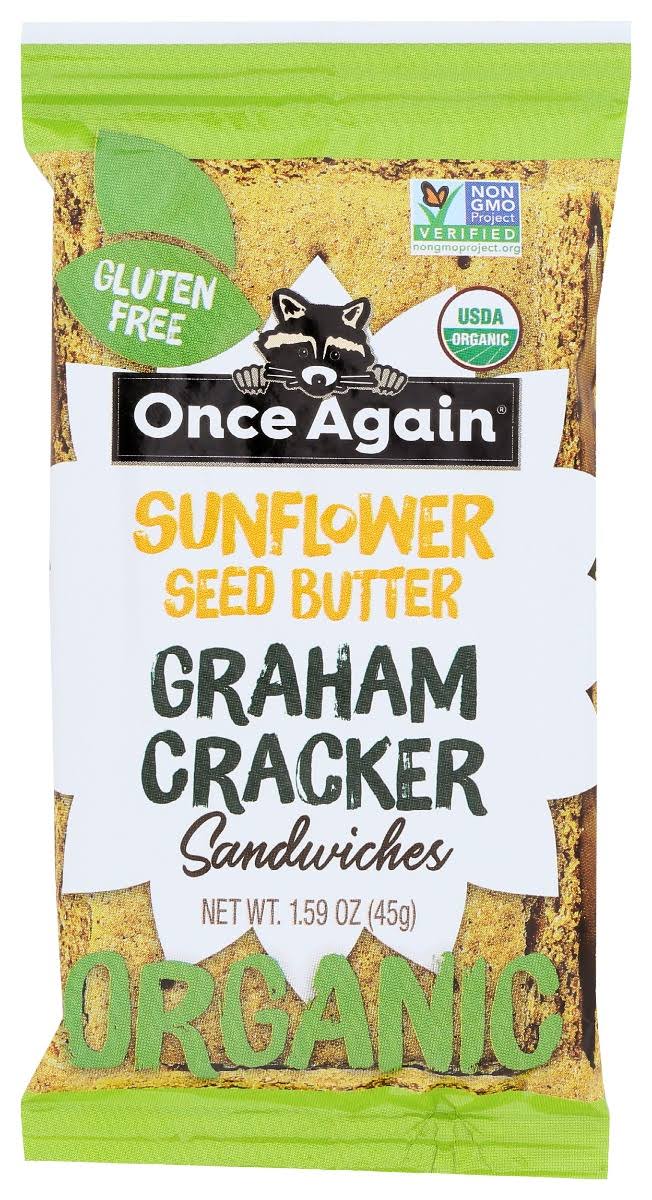Once Again Graham Cracker Sandwiches, Organic, Sunflower Seed Butter - 1.59 oz