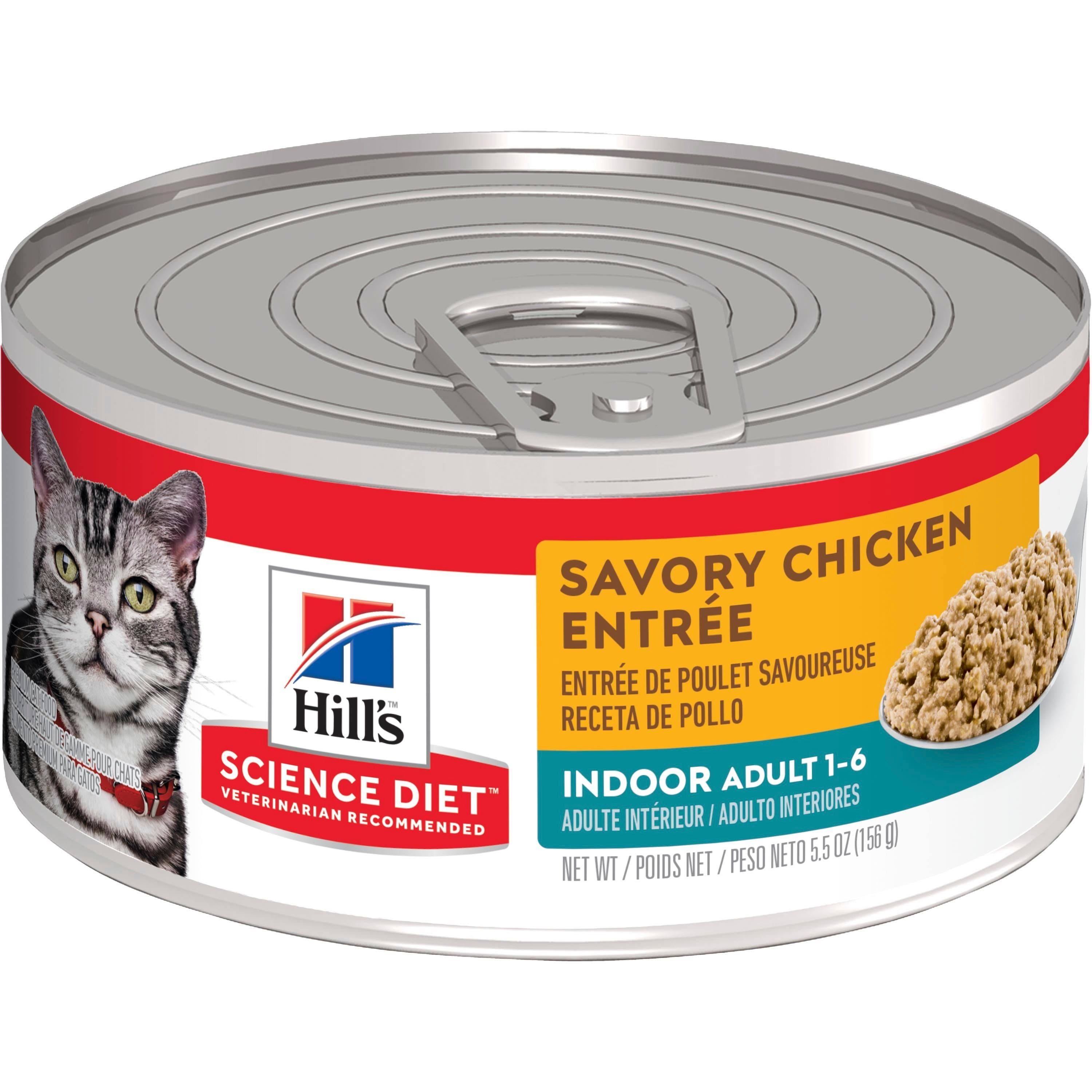 Hill's Science Diet Indoor Minced Premium Cat Food - Savory Chicken Entrée, 5.5oz