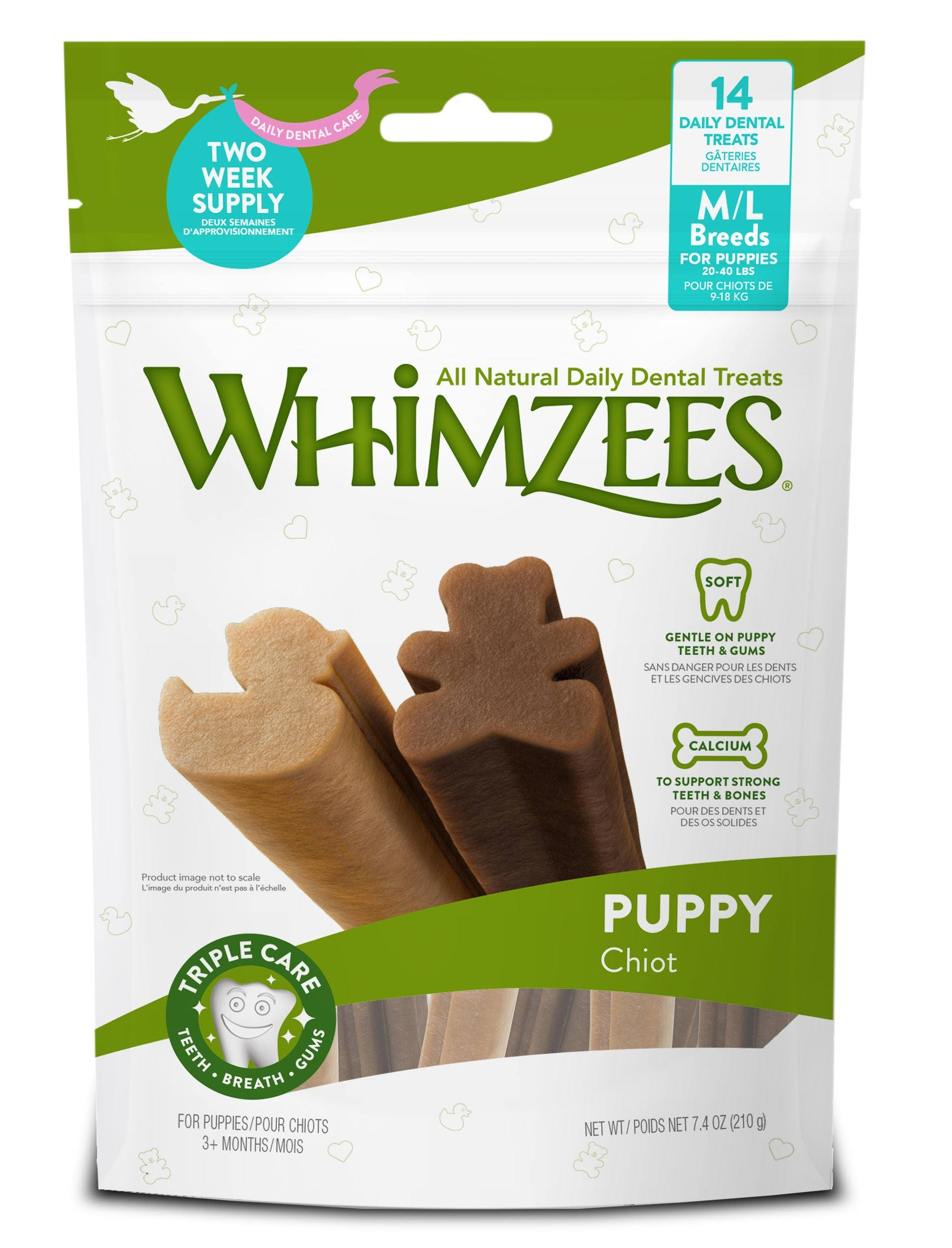 Whimzees Puppy Dental Treats Medium / Large (14 Pack)