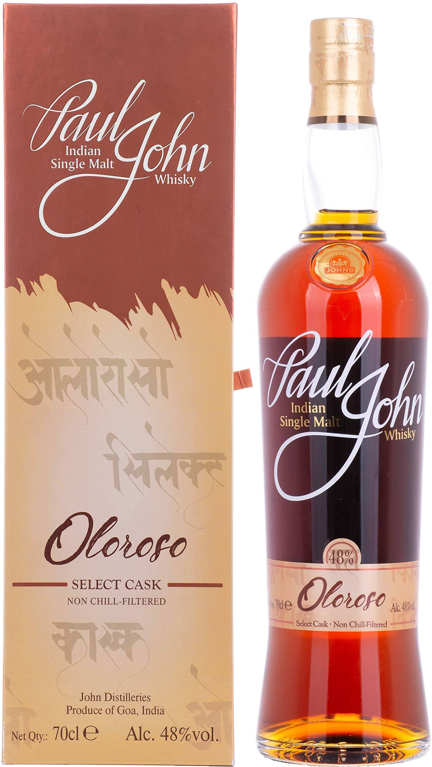 Paul John OLOROSO SELECT CASK Indian Single Malt Whisky 48% Vol. 0,7l in Giftbox