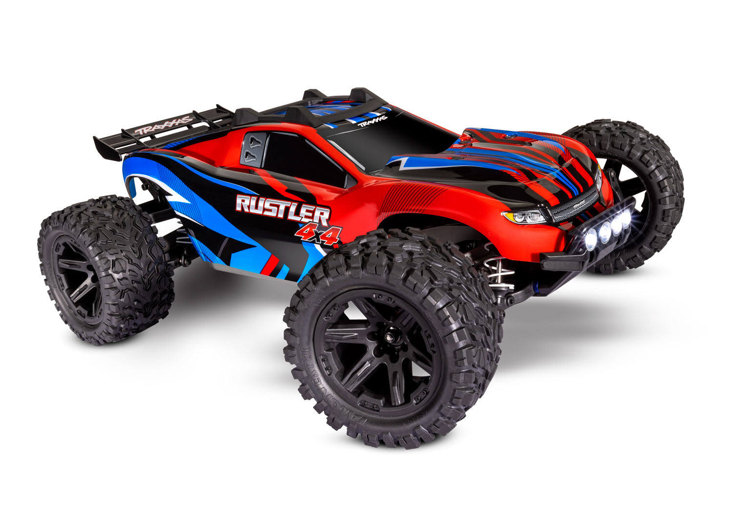 TRAXXAS TRA 67064-61-GRN Rustler 4X4: 1/10-scale 4WD StadiumTruck. Ready-To-Race with TQ 2.4GHz radio system and XL-5 ESC (fwd/rev), and LED lights.
