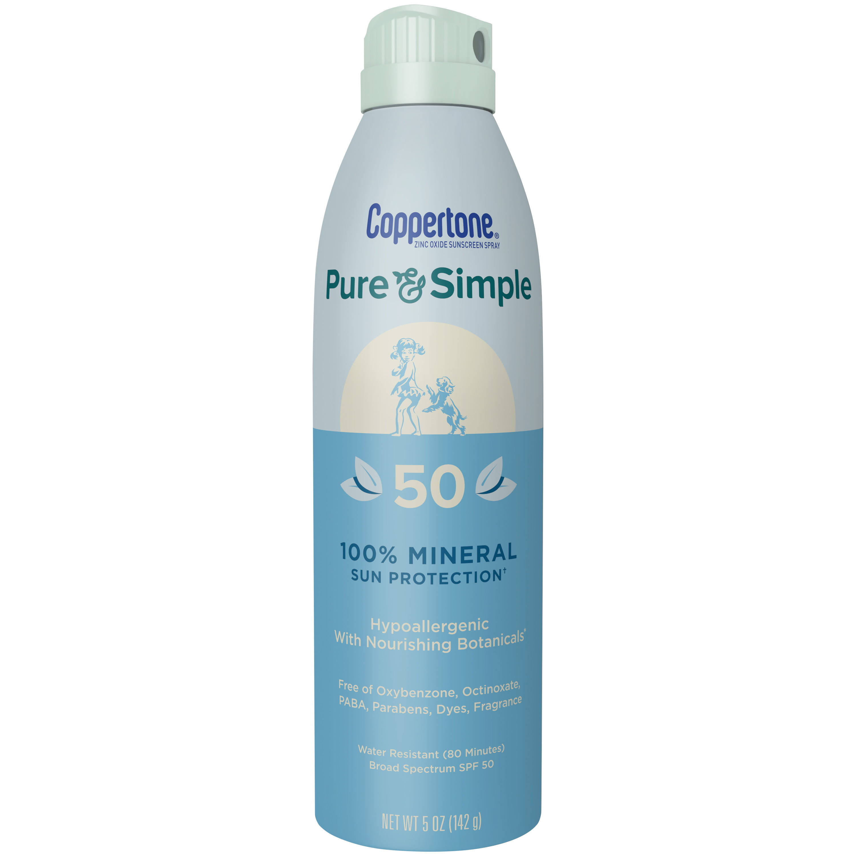 Coppertone Pure & Simple SPF 50 Sunscreen Spray - 5 oz