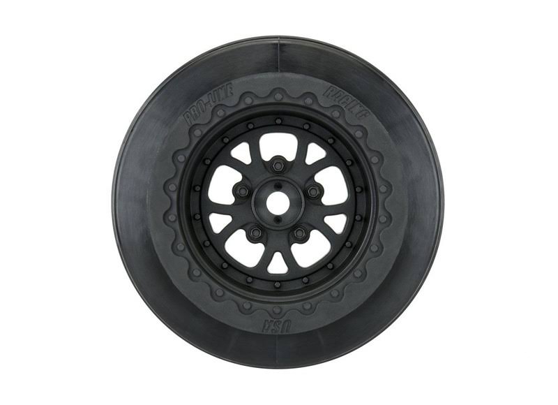 Proline Pomona Drag Spec 2.2"/3.0" Black Rear Wheels (2) for Slash