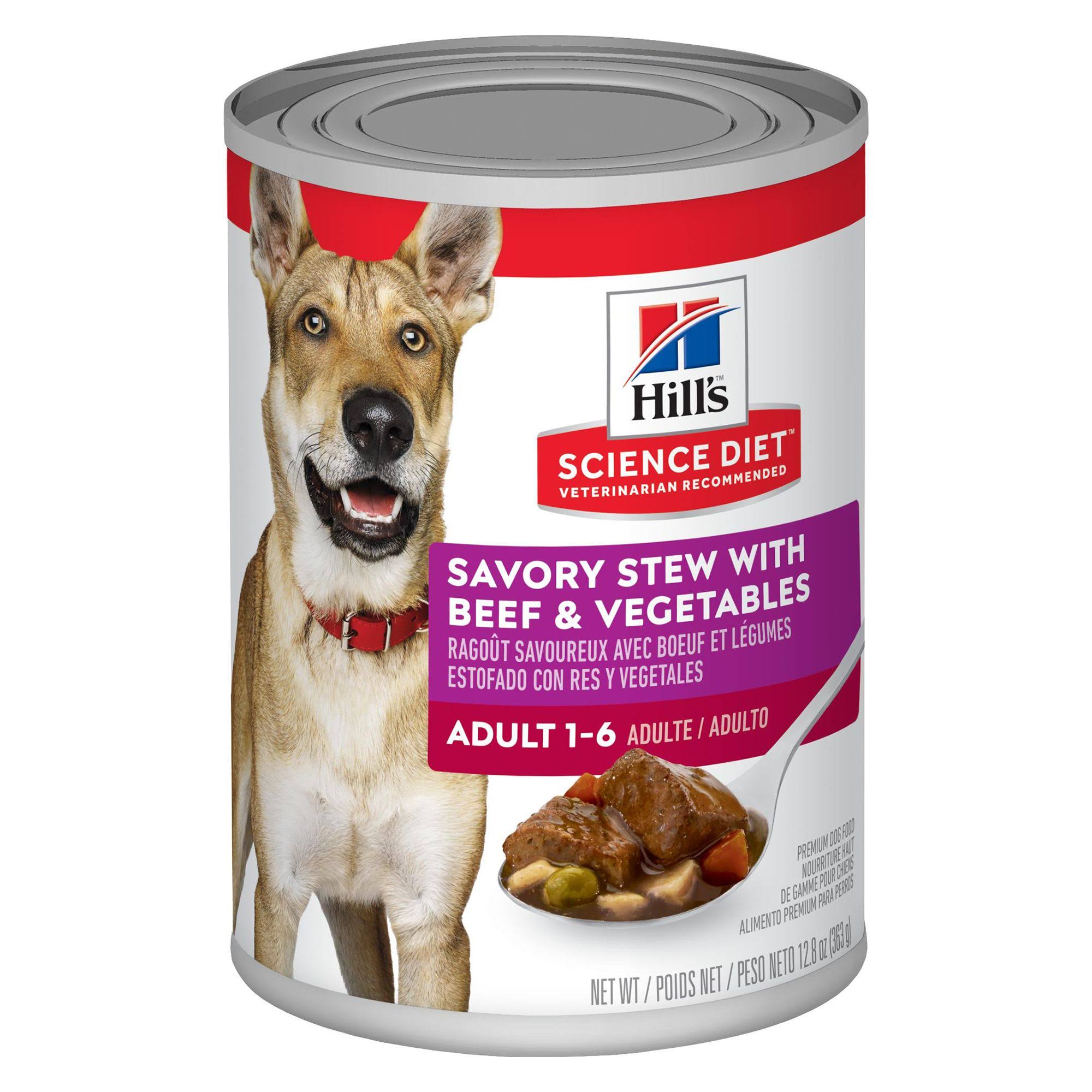 Hill's Science Diet Adult Savory Stew with Beef and Vegetables Canned Dog Food - 12.8oz