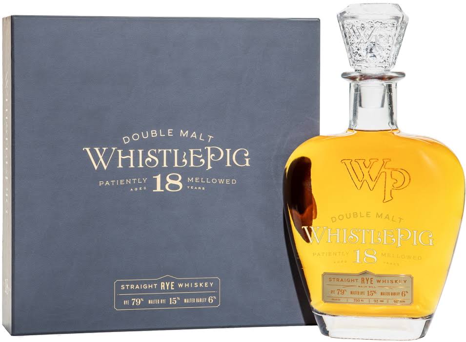 WhistlePig Double Malt Rye 18 Year Old Whiskey 75cL