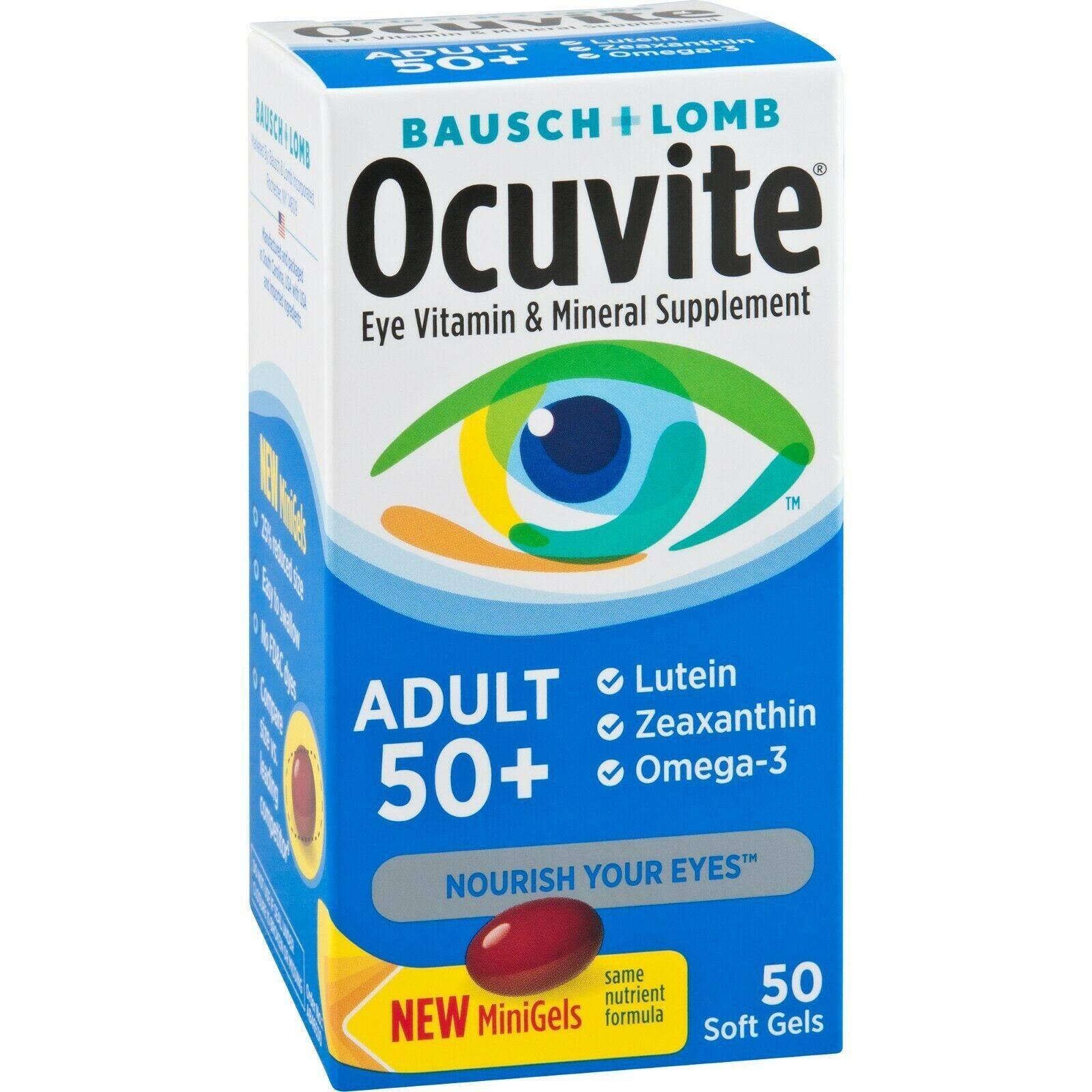 Bausch & Lomb Ocuvite Adult 50+ Eye Vitamin & Mineral Softgels - 50 Softgels