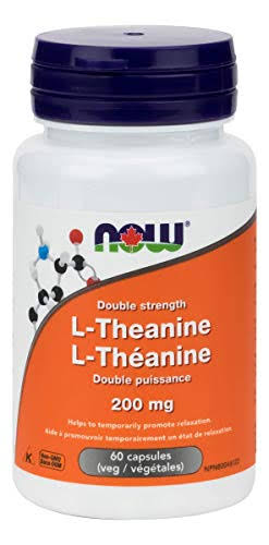 Now L-Theanine Supplement - 200mg, 60 Veg Capsules