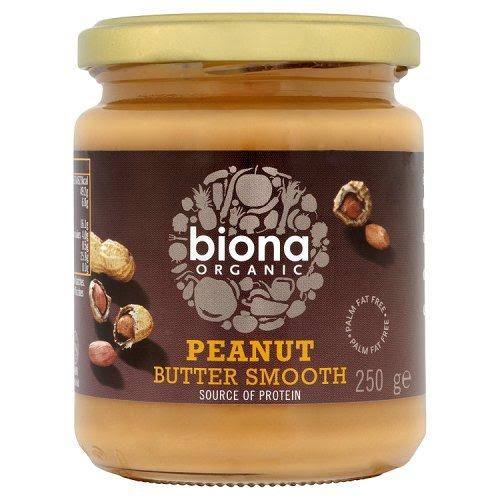 Biona Organic Smooth Unsalted Peanut Butter - 250g