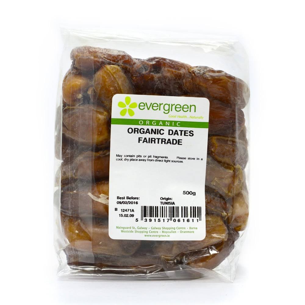 Evergreen Healthfoods Organic Fairtrade Dates - 500g
