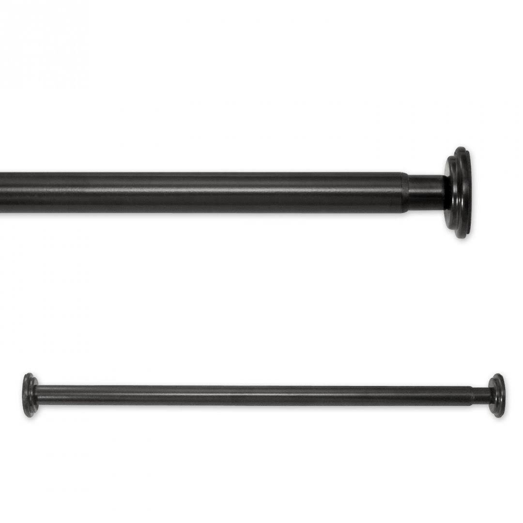 Pinnacle Adjustable Spring Tension Or Screw Mount Curtain Rod - 52" To 90"