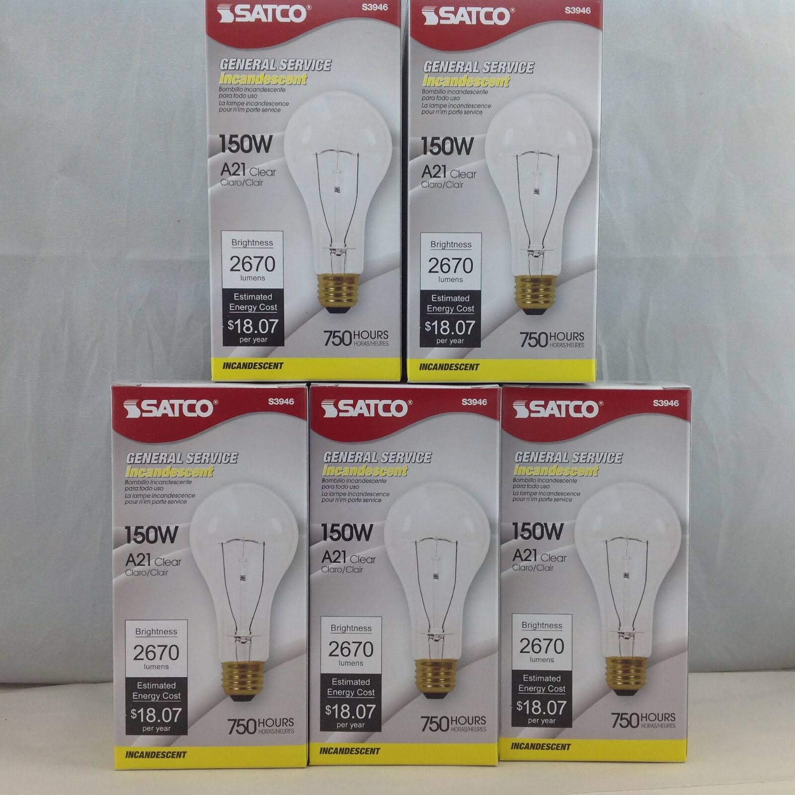 Satco Household Incandescent Light Bulb - 150W, 120V