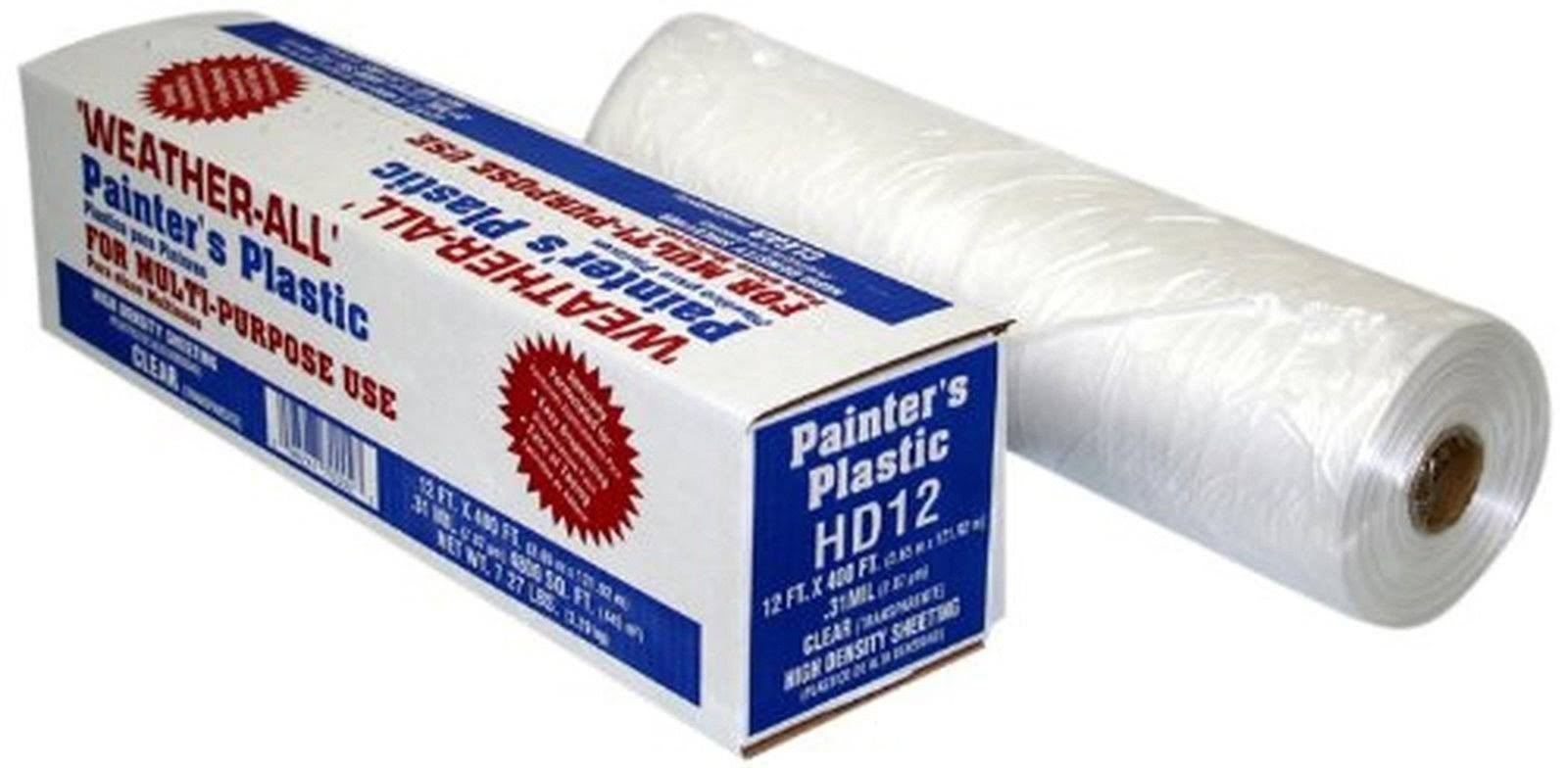 TRM Manufacturing Weatherall Painter's Plastic - Clear, 0.31mil