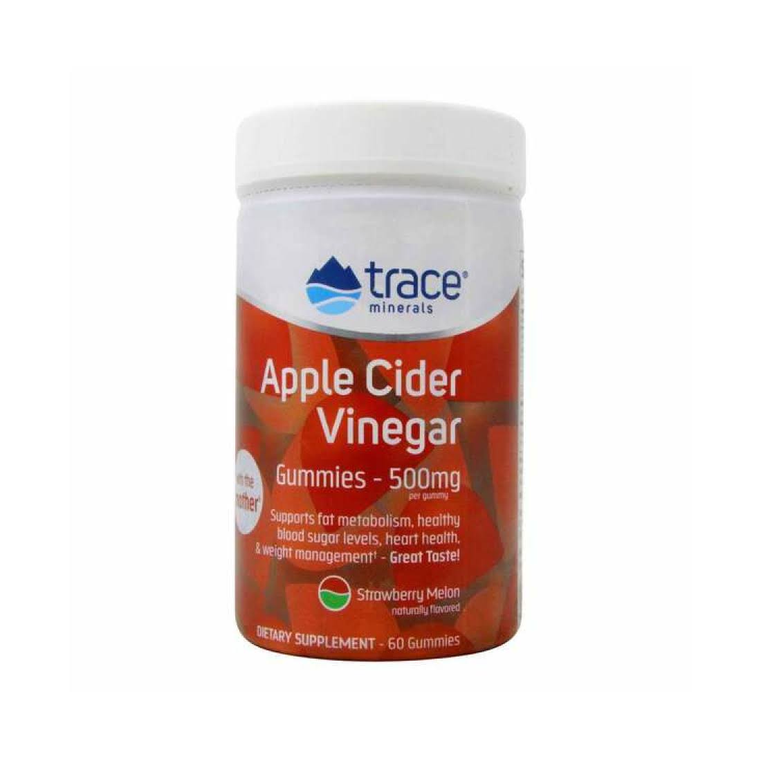 Trace Minerals Apple Cider Vinegar Gummies 500mg (Strawberry Lemon) 60 Gummies