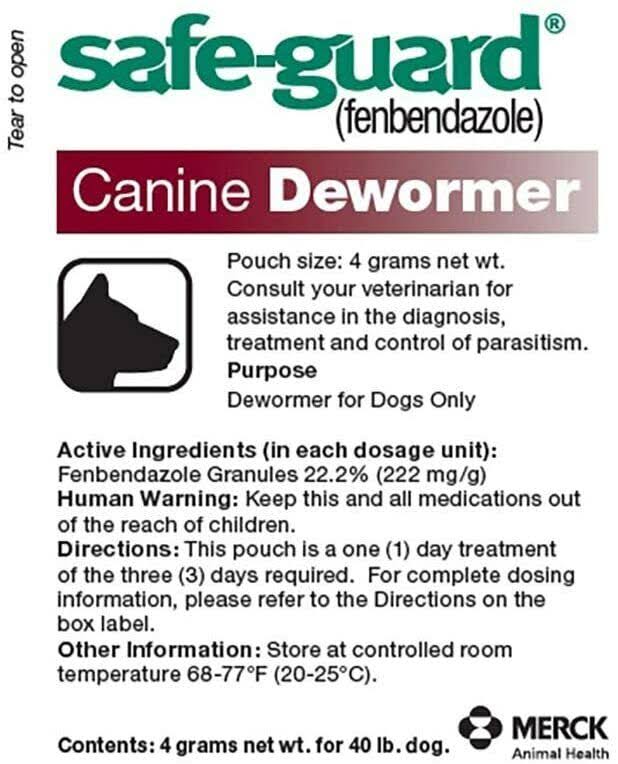 Intervet 8in1 Safe Guard Safeguard Dog Dewormer