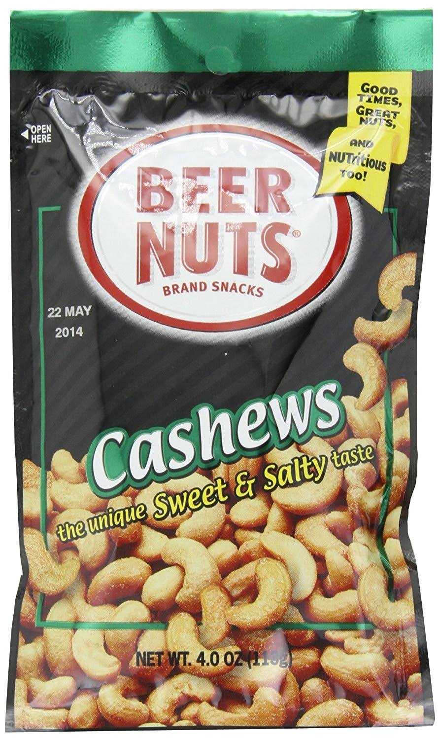 Beer Nuts Cashews - Sweet & Salty, 4oz