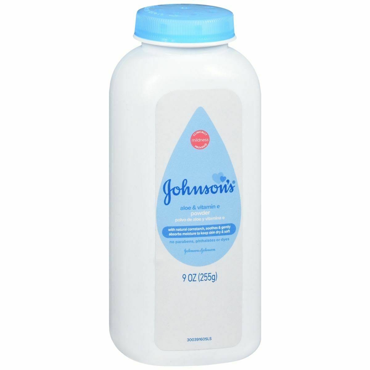 Johnson's Baby Powder - Pure Cornstarch With Aloe and Vitamin E, 9oz