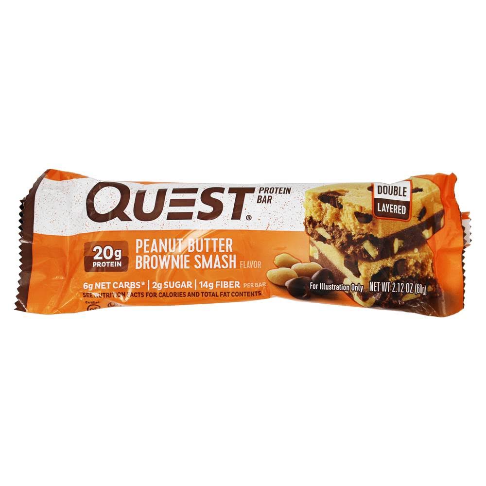 Quest Nutrition High Protein Protein Bar - Peanut Butter Brownie Smash, 60g