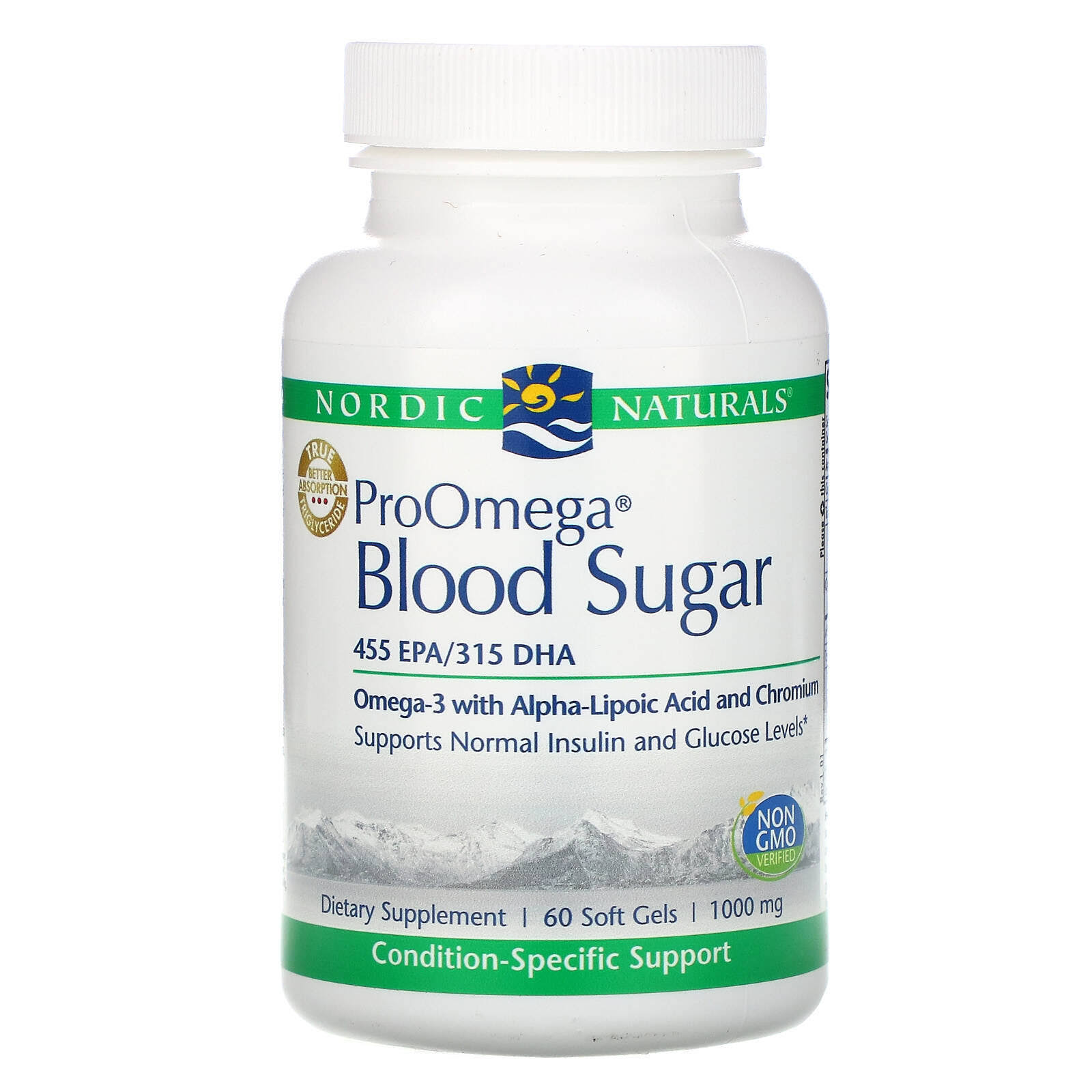 ProOmega Blood Sugar Supplement - 1000mg, 60 Count
