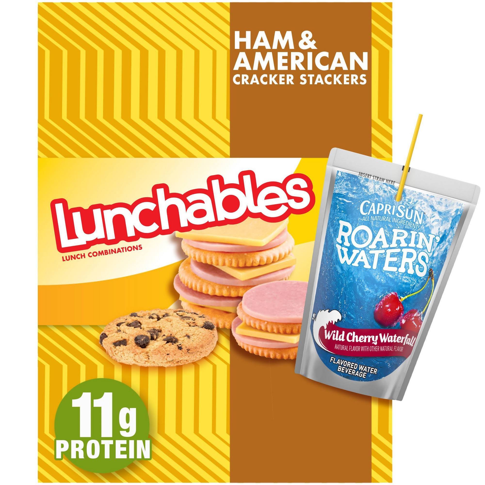 Lunchables Lunch Combinations, Ham & American, Cracker Stackers