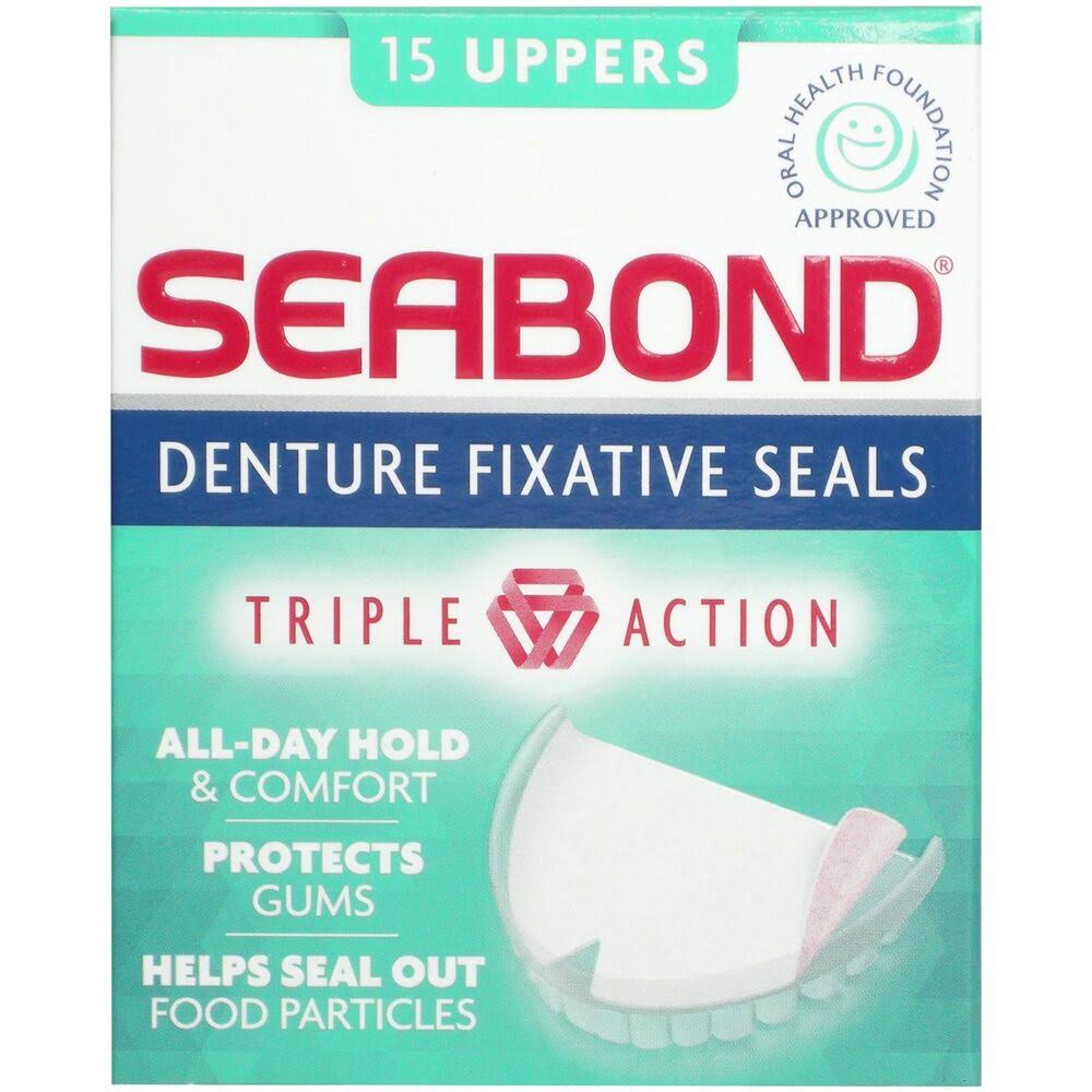 Seabond Denture Fixative Seals - 15 Uppers