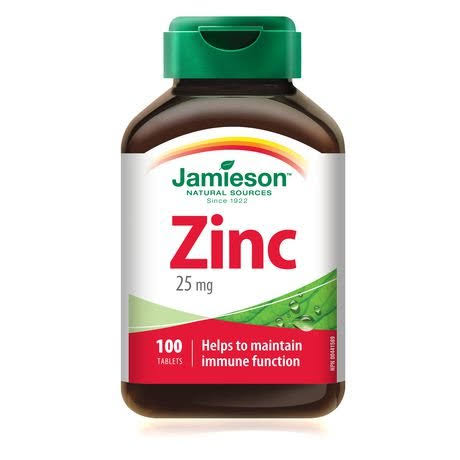 Jamieson Zinc 25 mg, 100 Tablets