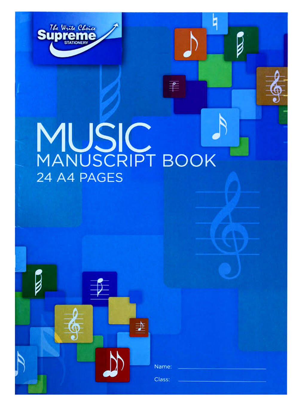 Supreme Music Manuscript Book  24 Pages A4 Size 12 Staves Page Compose Theory 