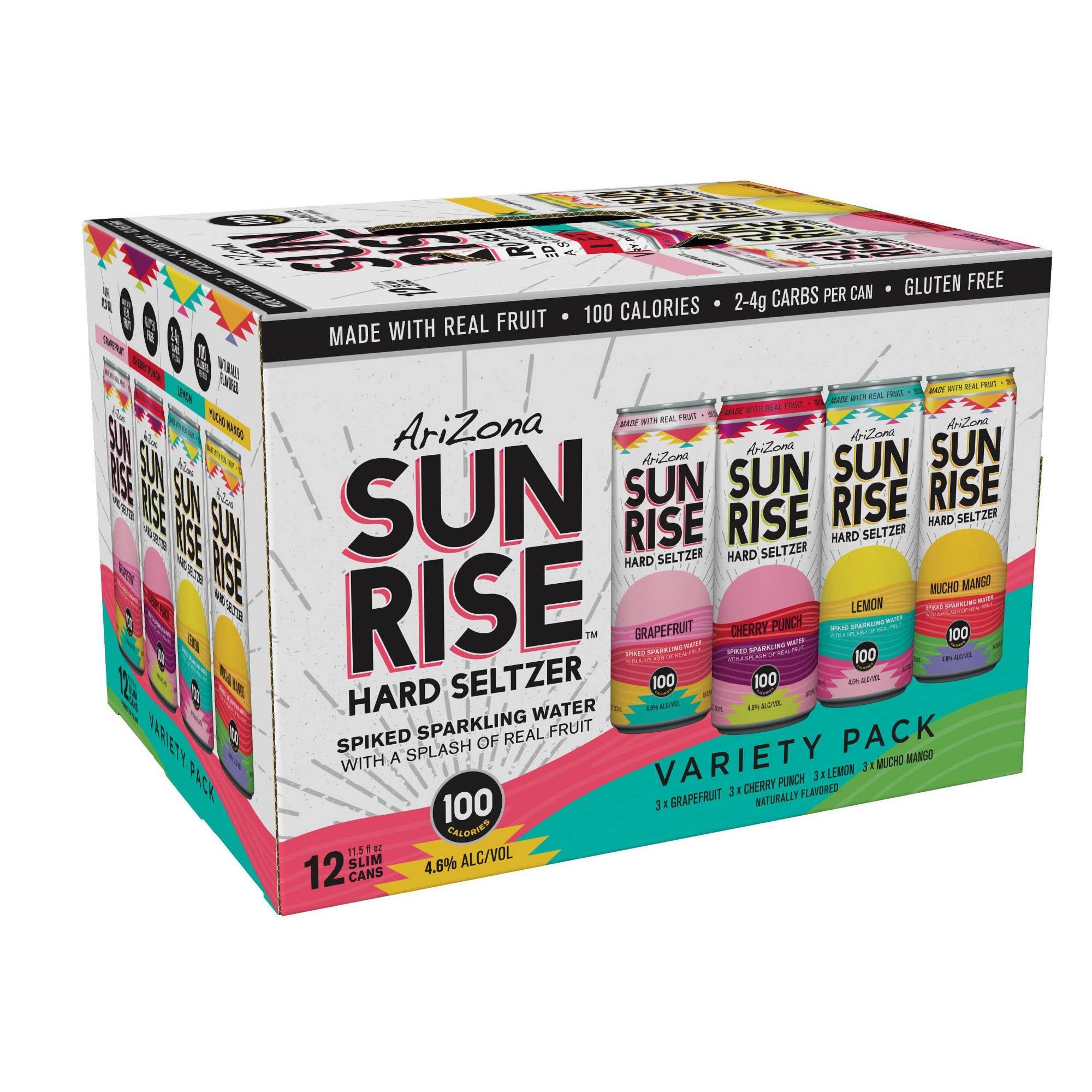 Arizona Sunrise Hard Seltzer, Variety Pack - 12 pack, 11.5 fl oz cans
