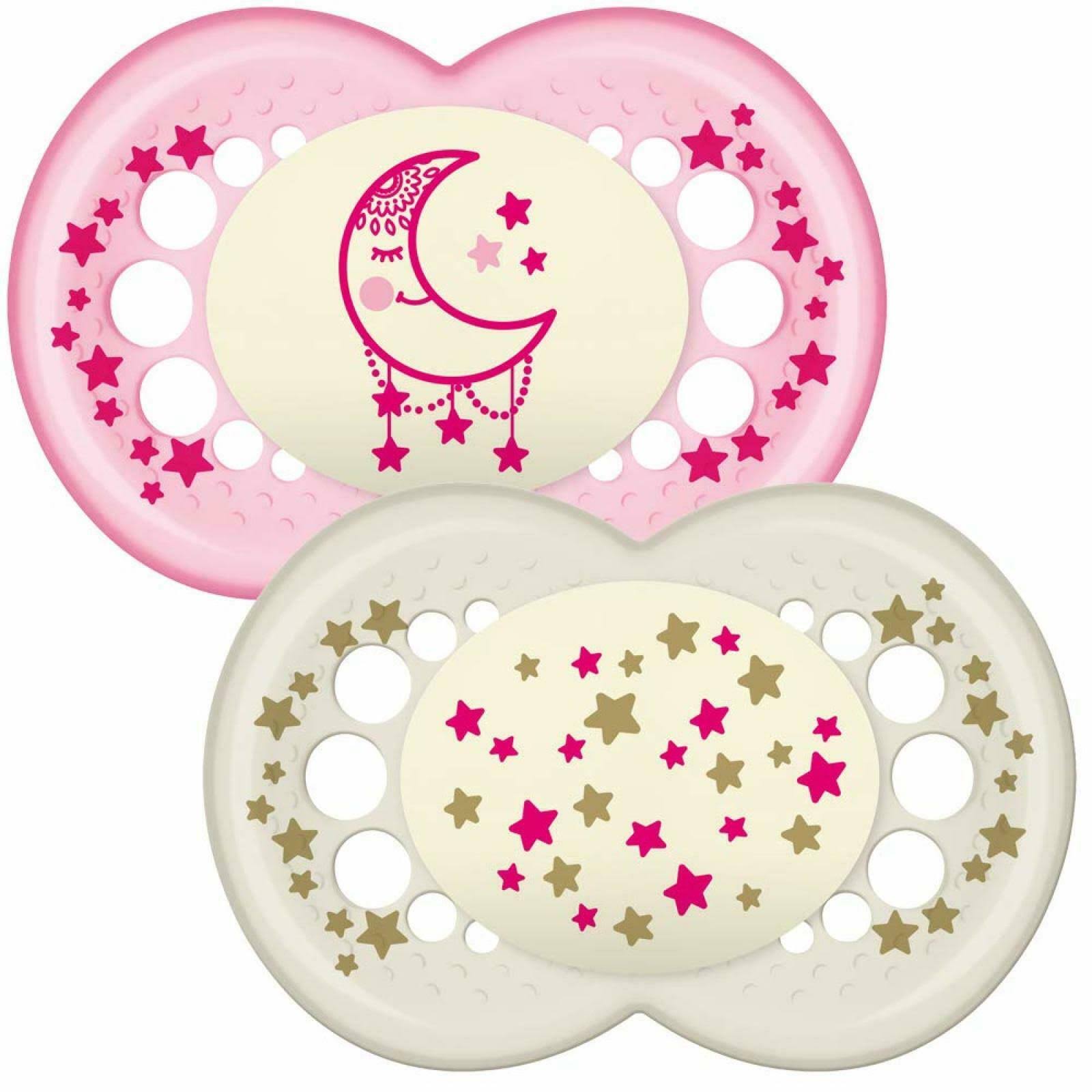 MAM Night 12+ Months Soother - Pink