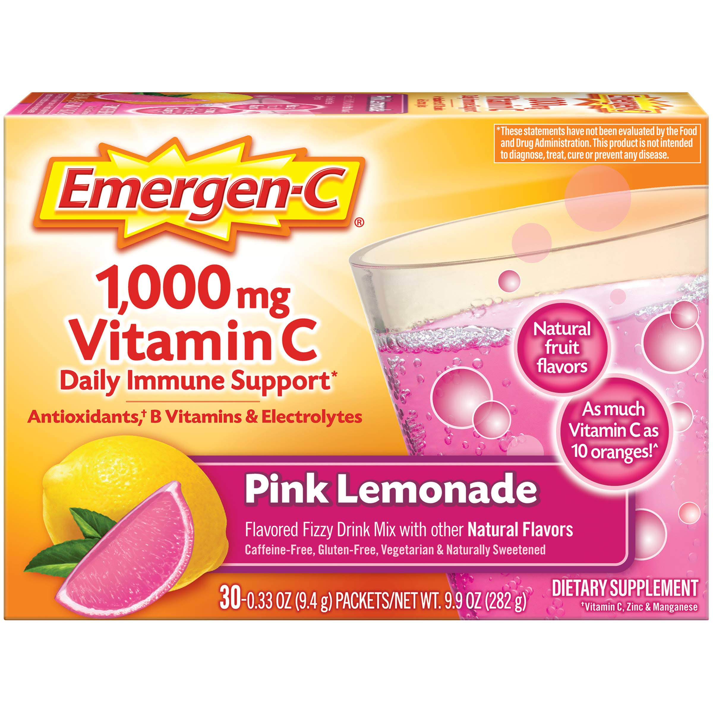 Emergen-C Vitamin C Supplement - Pink Lemonade