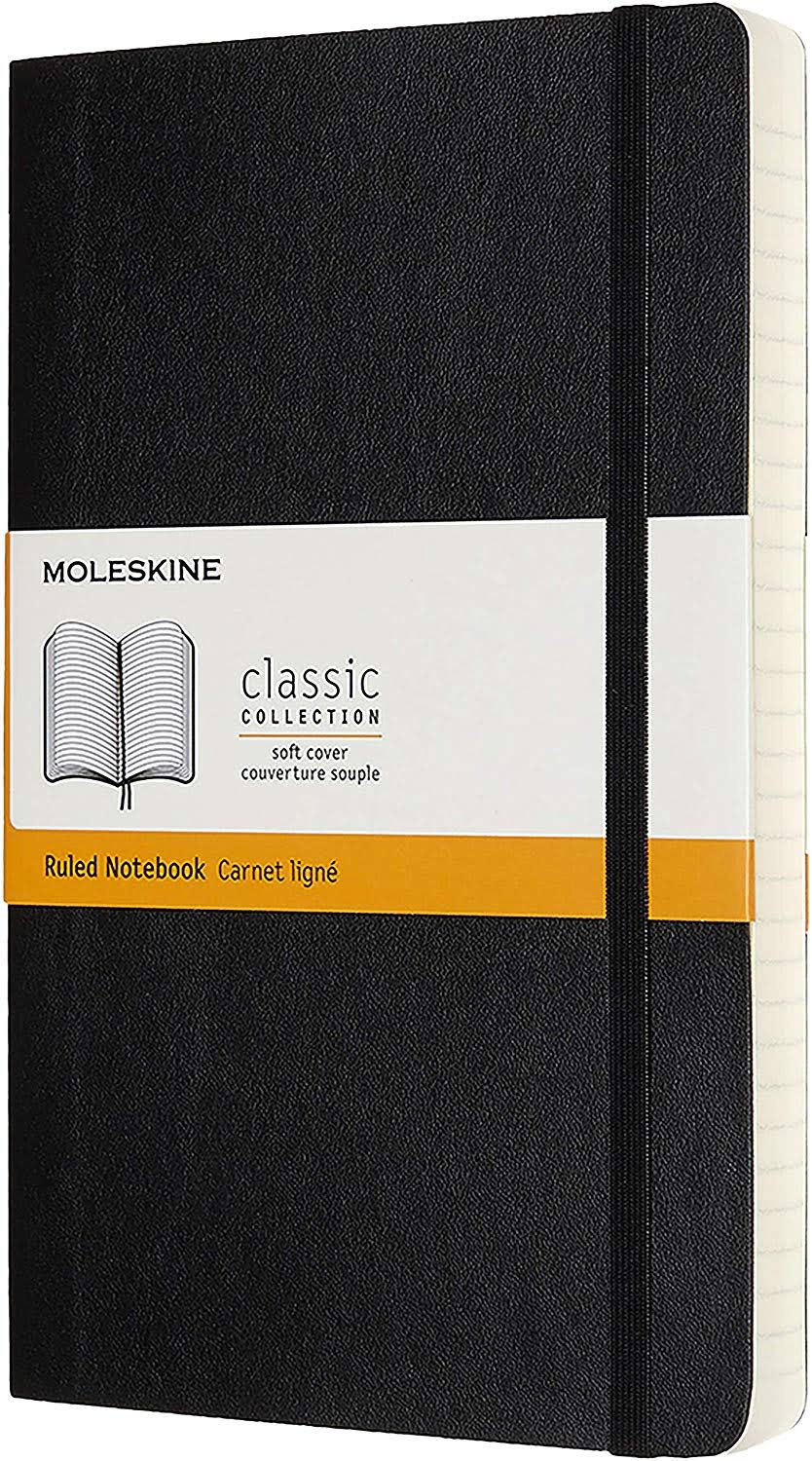 Moleskine Classic Large Soft Cover Expanded Notebook Ruled / Black