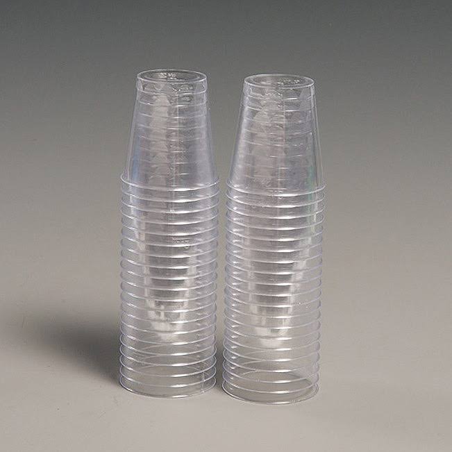 40 Clear Disposable Plastic Shot Cups 'Glasses' Party