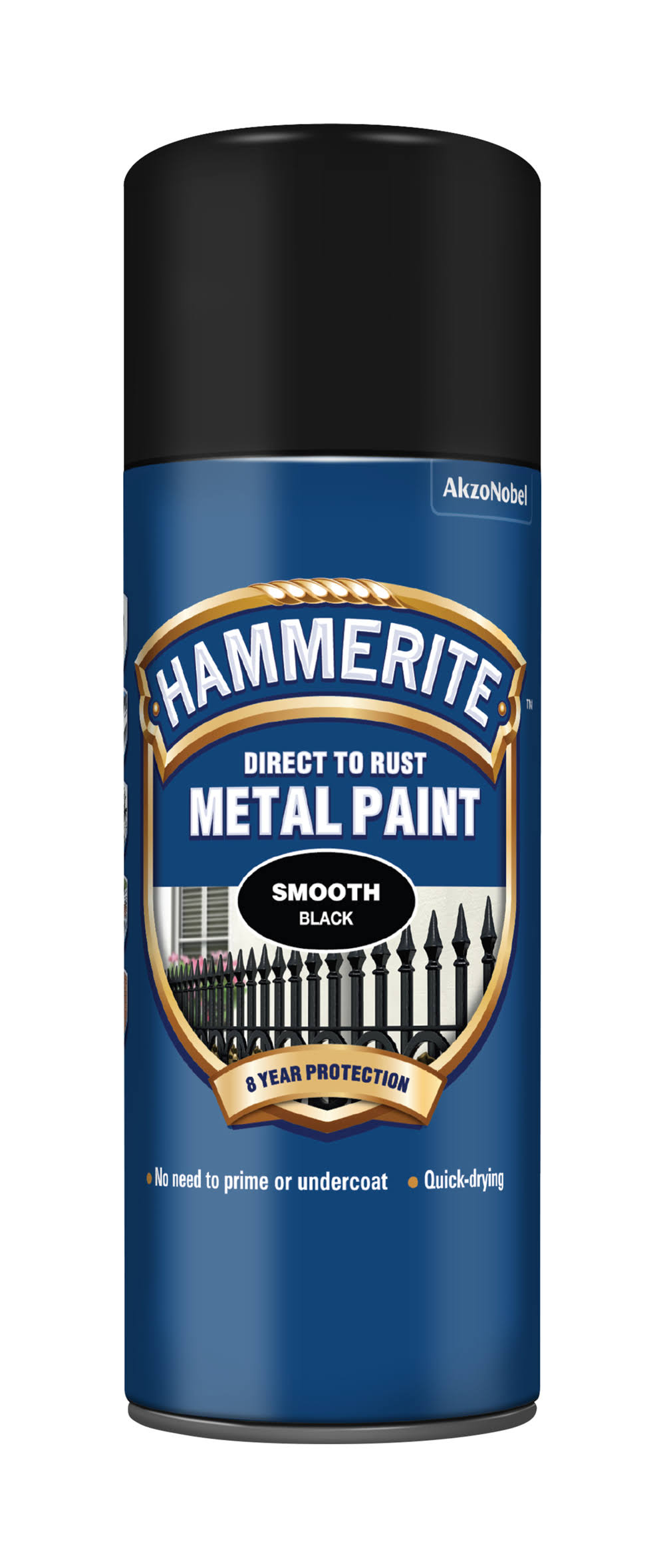 Hammerite Smoothrite Paint - Black, 400ml