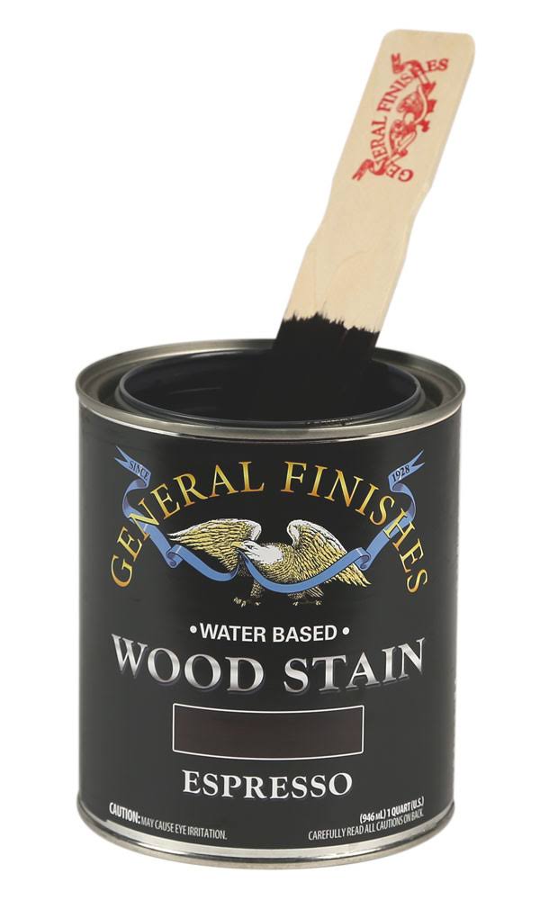 General Finishes Water Based Wood Stain - Espresso, 1 Quart