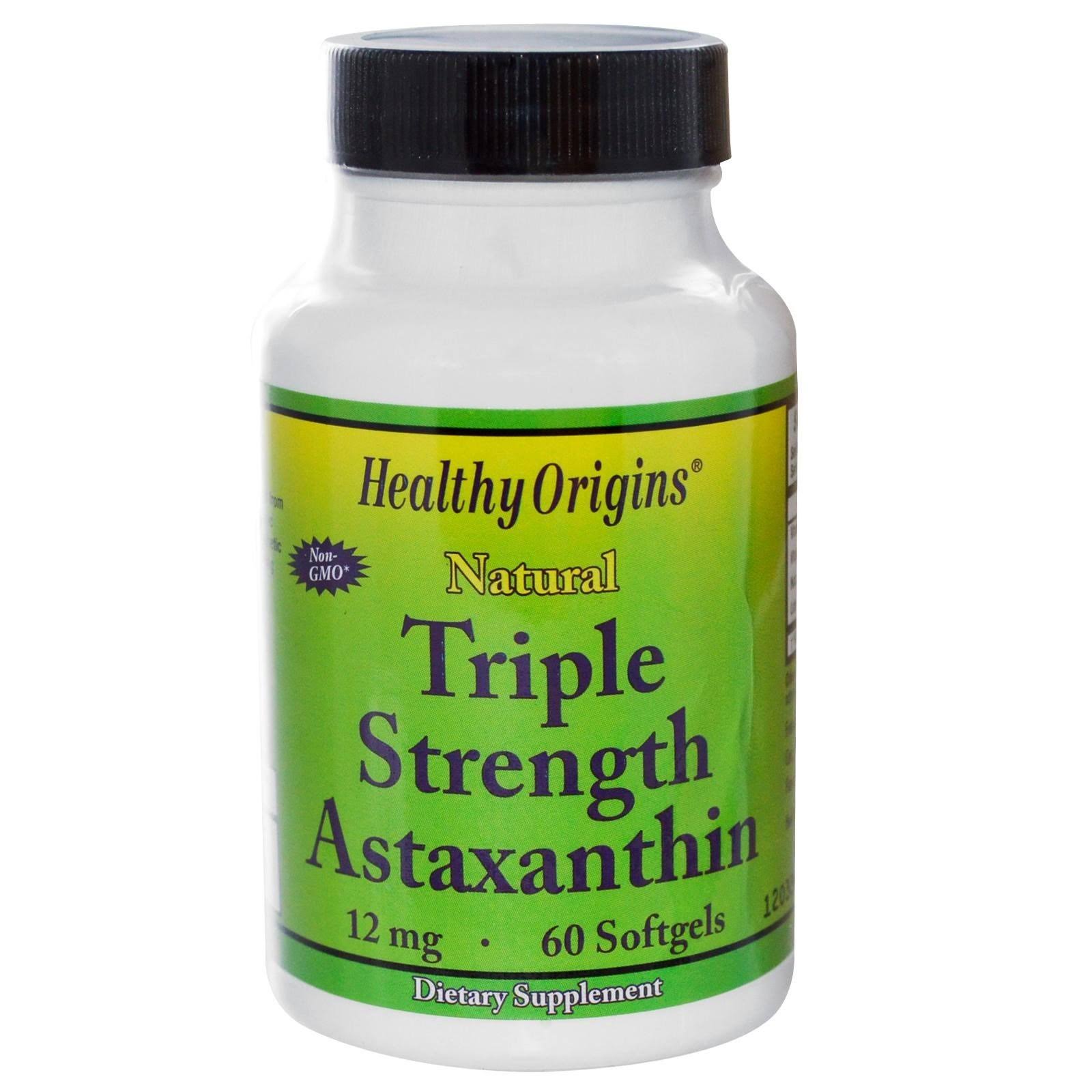 Healthy Origins Natural Triple Strength Astaxanthin - 60 Softgels