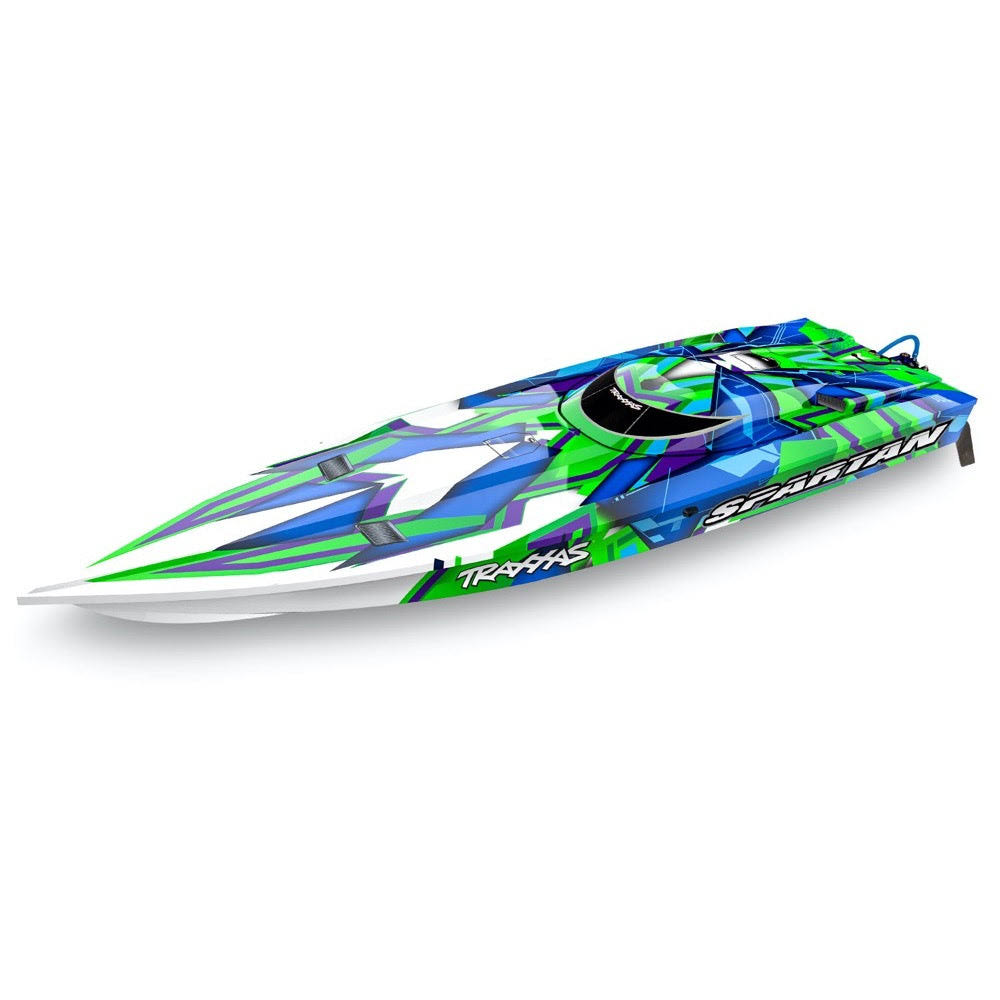Traxxas 57076-4 Spartan 36in Brushless Muscleboat 1/10 Electric RC Boat Green - Default Title