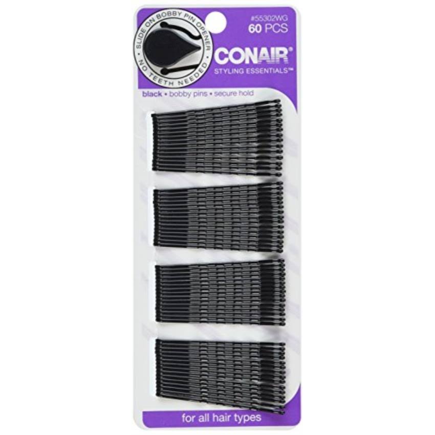 Conair Styling Essentials Bobby Pins - 60pk, Black