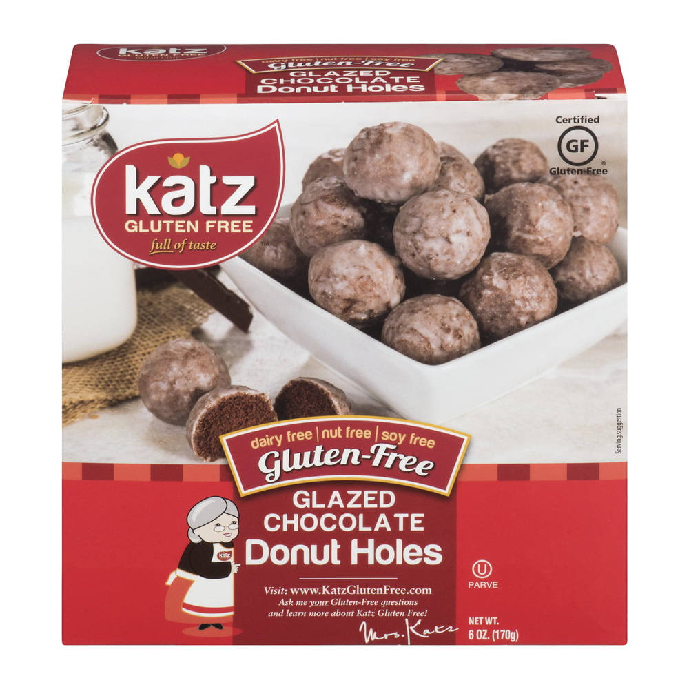 Katz Donut Holes, Gluten-Free, Glazed Chocolate - 6 oz