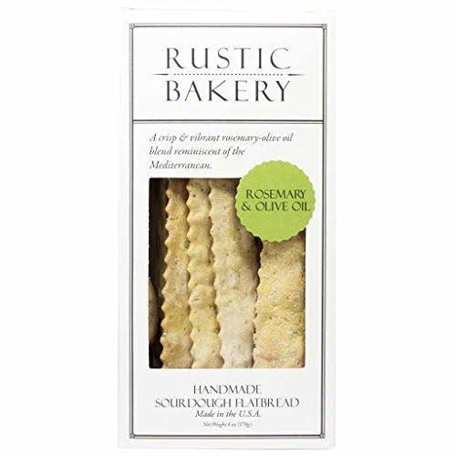 Rustic Bakery Gourmet Flatbread Crackers Rosemary & Olive Oil 6 oz. (1