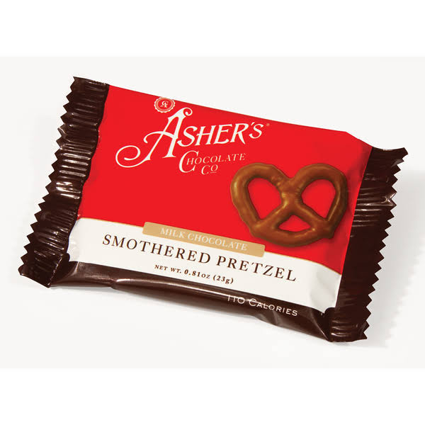 Asher's Wrapped Milk Chocolate Pretzel - 0.8oz, 18ct