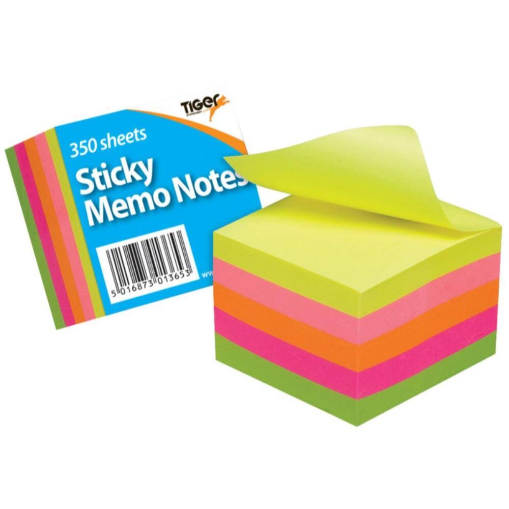 Tiger Sticky Memo Notes - 350 sheets