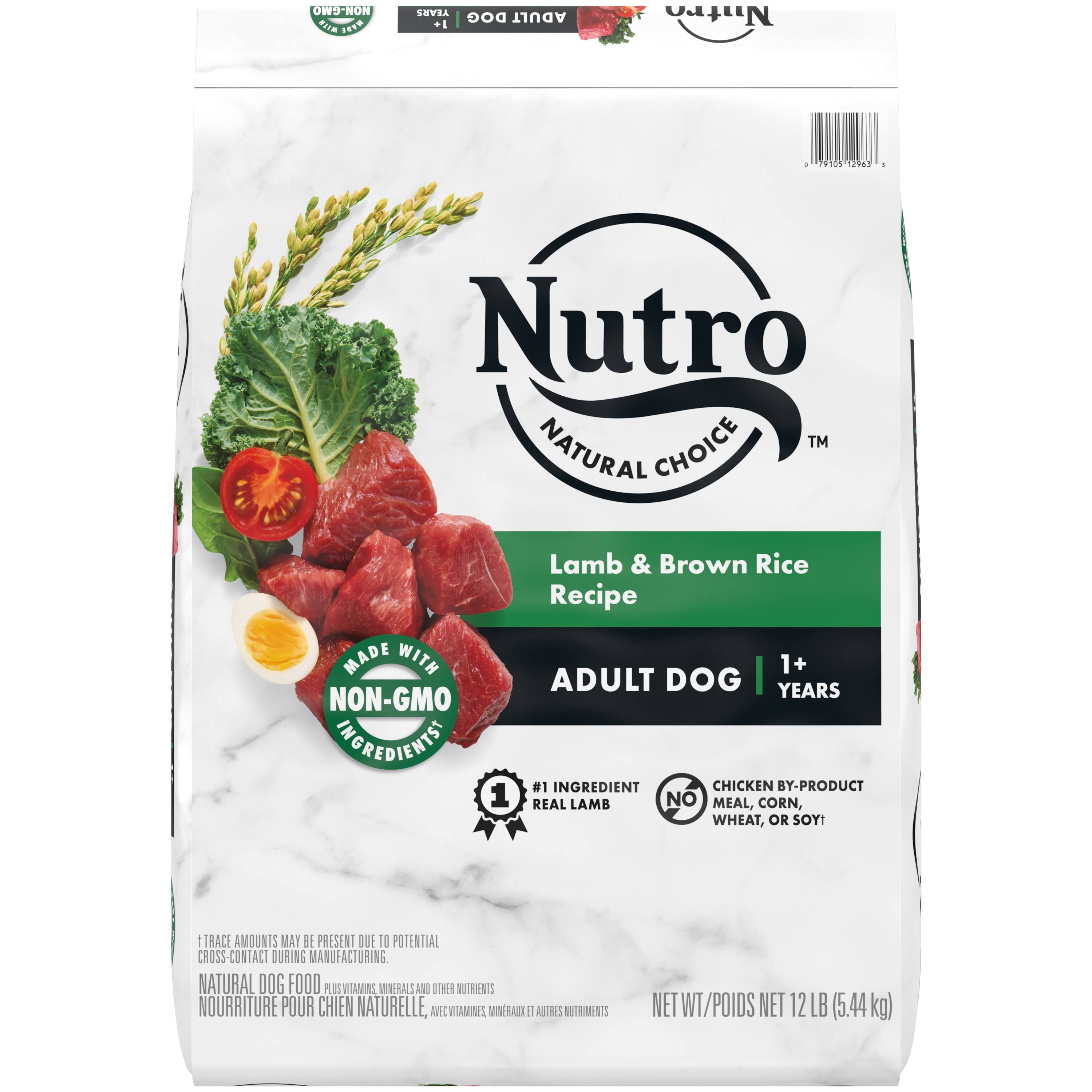 Nutro Natural Choice Adult Dry Dog Food Lamb & Brown Rice -- 12 lbs