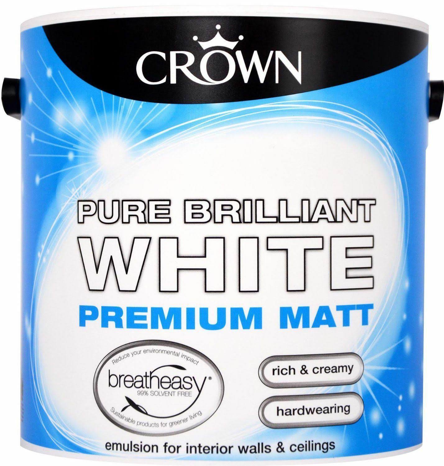 Crown Breatheasy Matt Emulsion Paint - Pure Brilliant White
