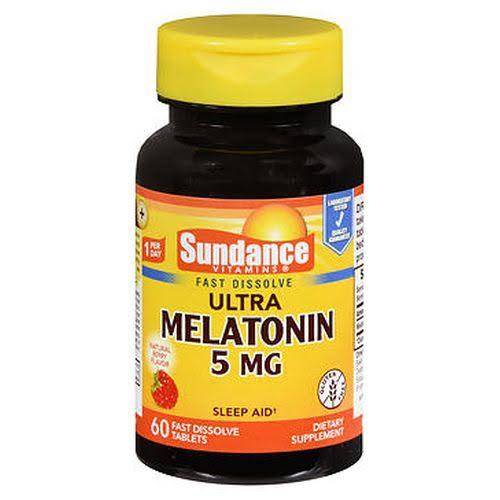 Sundance Vitamins Melatonin 5 mg Natural Berry Flavor - 60 Tablets