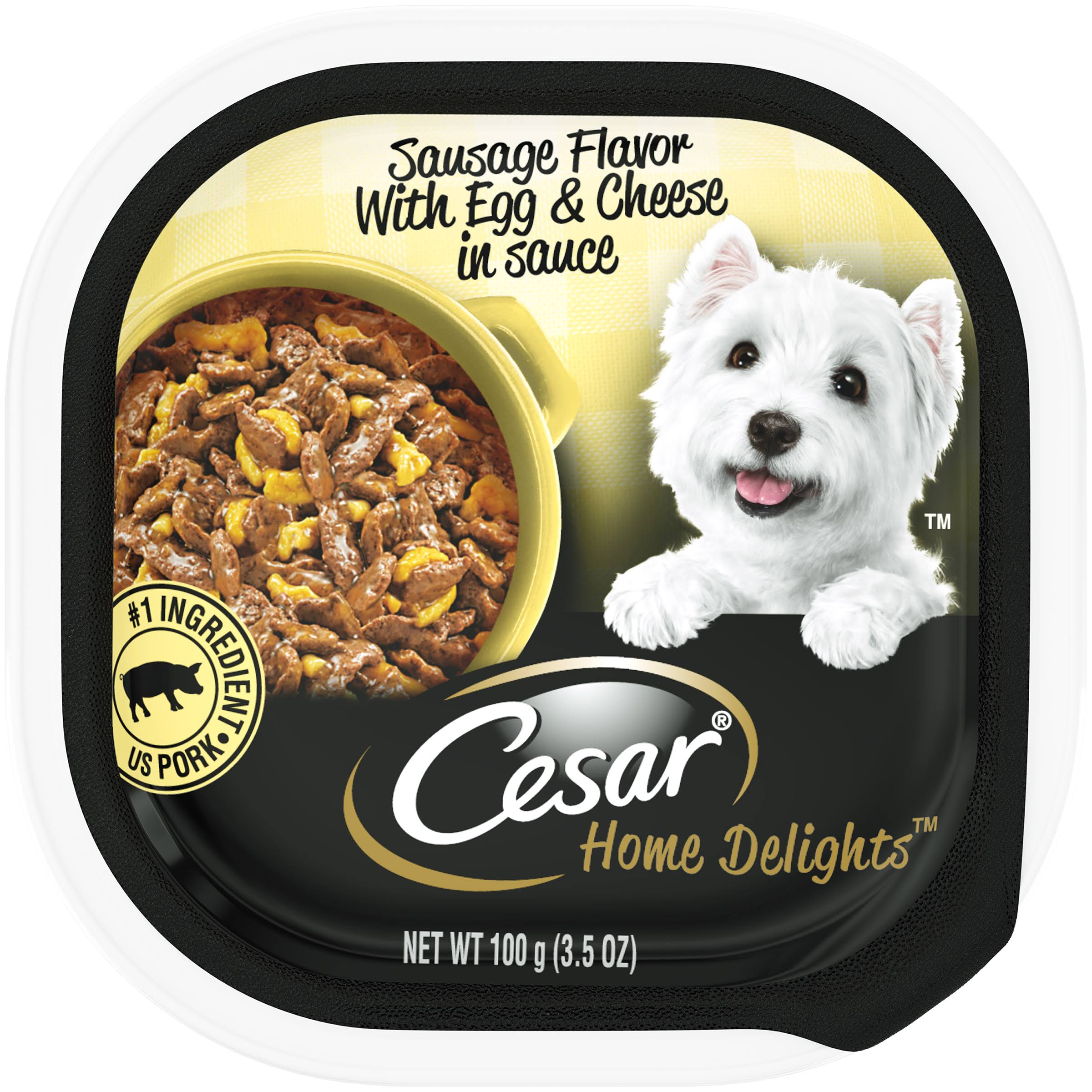 Cesar Home Delights Sausage Flavor with Egg and Cheese Wet Dog Food T