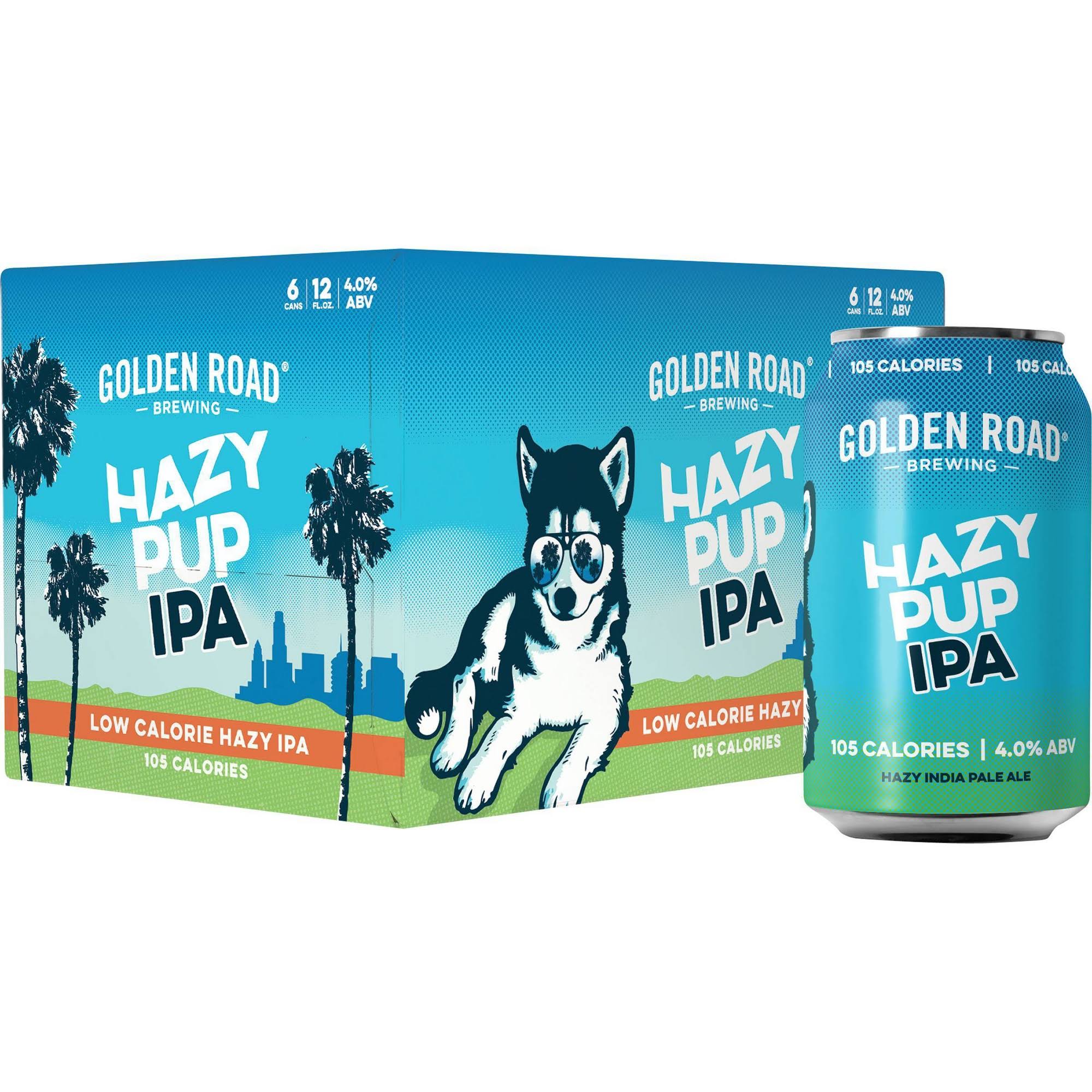 Golden Road Ride On Beer, IPA, 10 Hop Hazy - 6 pack, 12 fl oz cans