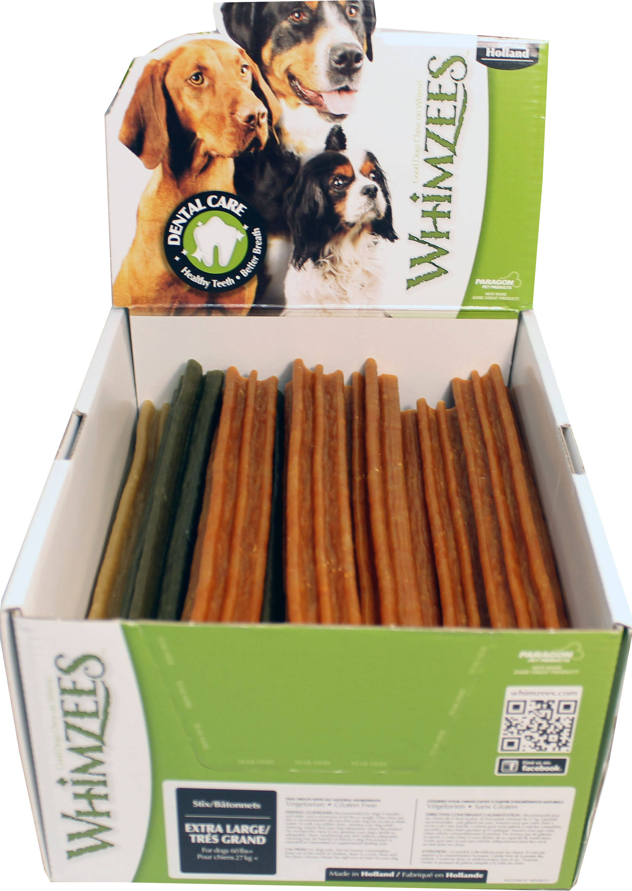 Paragon Whimzees Natural Dog Dental Care Chew Treats - X-Large, 4 Count